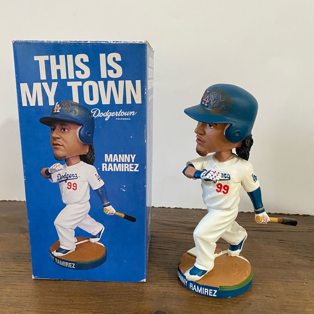 Manny Ramirez 2009 Los Angeles Dodgers Bobblehead - Grand Slam - Blue and White.